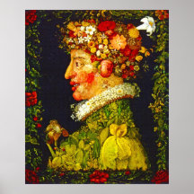 De lente - Giuseppe Arcimboldo Print