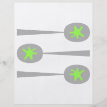 De Lepels van het afbeelding met Groene Splat. Folders