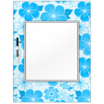 De leuke blauwe raad van bloemenDryerase dry erase boards