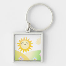 De leuke cartoon van zonkawaii sleutelhanger