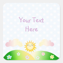 De leuke cartoon van zonkawaii stickers