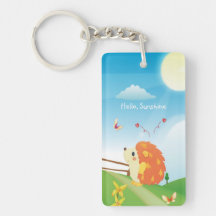 De leuke Egel van de Liefde met de Zonnige Dag van Sleutelhanger