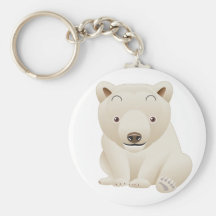 De leuke en Snoezige Ijsbeer van het Baby Sleutel Hangers