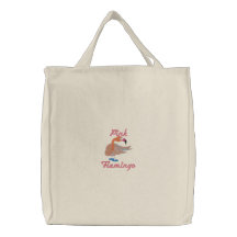 De leuke het Draaien HoofdTekst van de Flamingo va Geborduurde Draagtassen