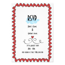 De leuke Kaart van de rsvp- huwelijksuitnodiging