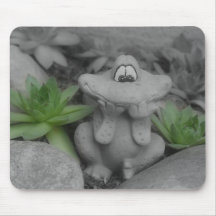 De leuke Kikker Zwarte Witte Mousepad van de Tuin Muismatten
