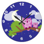 De leuke Klok van het Mamma van de Uil en van de M wall clocks