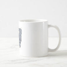 De leuke Olifant Clipart van de Cartoon Koffie Beker