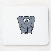 De leuke Olifant Clipart van de Cartoon Muismatten