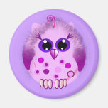 De leuke Pluizige Magneet van de Uil van het Baby
