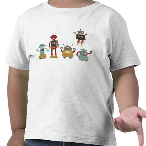 De leuke Retro T-shirt van Robots