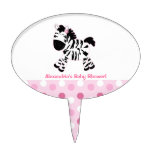 De leuke Roze Gestreepte Oogst van Topper van de C cake picks