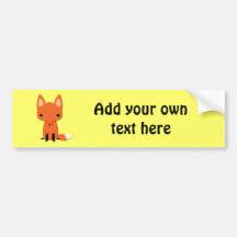 De leuke sticker van de vos klantgerichte bumper bumperstickers