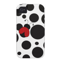 De leuke Stippen van het Lieveheersbeestje iPhone 4 Hoesje