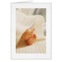 De leuke Verpakte Deken van het Baby van de Voeten Wenskaart