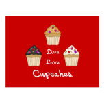 De Levende Liefde van Cupcakes Wens Kaart