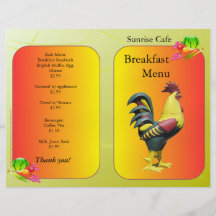 De Levering van het restaurant, de Haan van het On Gepersonaliseerde Folder