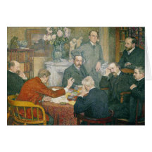 De lezing, 1903 wenskaart