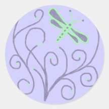 De libelstickers van de werveling