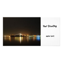 De Lichten van de Nacht van San Diego Fotokaart Sjabloon