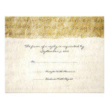 De liefde is Geduldig Vintage Huwelijk RSVP Custom Uitnodigingen
