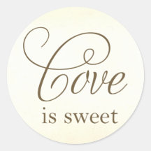 de liefde is zoete gunstetiketten ronde stickers