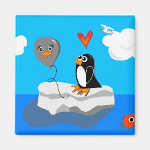 DE LIEFDE VAN DE PINGUÏN KOELKAST MAGNEET