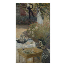 De lunch (Le déjeuner) 1874 Claude Monet Visitekaartje