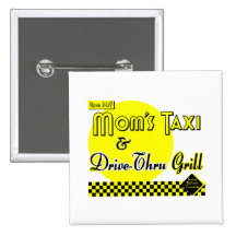 De mamma's taxi?en de Grappige Knoop van het Spreu Speld Button