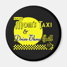 De mamma's taxi?en en aandrijving-Thru Grill Magneten