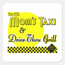 De mamma's taxi?en en de aandrijving-Thru Sticker 