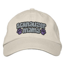 De Mamma's van Schnauzer Geborduurde Baseball Petten