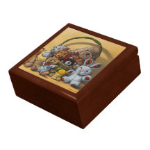 De mand van de pluche decoratie doosje