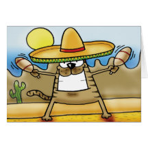 De Mexicaanse Kat van de Sombrero Kaarten