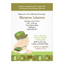 De militaire Uitnodiging van het Baby shower van d