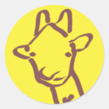 de minimalistische Tekening van de Giraf Sticker