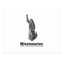 De missionarissen hebben hun eigen positie - wens kaarten