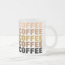 De mok van de KOFFIE (berijpt glas)