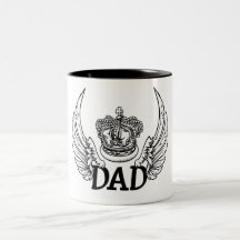 De Mok van de Koffie van de Papa van de kroon