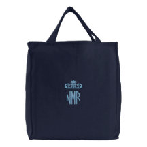 De Monogramed Geborduurde Beurs van de Zak Canvas Tassen