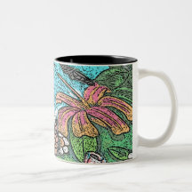 De mooie Bloemen van de Cartoon Koffie Mok