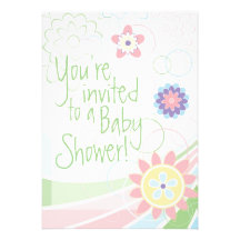 De mooie BloemenUitnodiging van het Baby shower