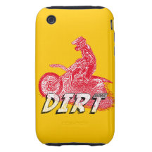 De motorfiets van het vuil het rennen tough iPhone 3 hoesje