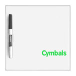 de munt van de klankbekkenstekst dry erase whiteboards