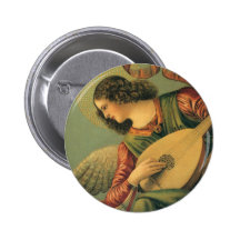 De Musicus van de engel, Melozzo DA Forli, het Art Speld Button