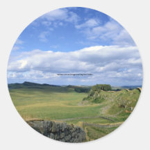 De Muur van Hadrian en Steile rotsen Swingshields  Ronde Sticker