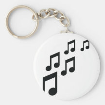 de muziek neemt nota van pictogram sleutelhanger