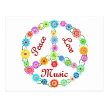 De Muziek van de Liefde van de vrede Wenskaarten