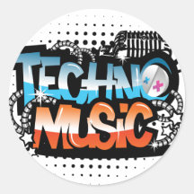 De Muziek van Techno Sticker