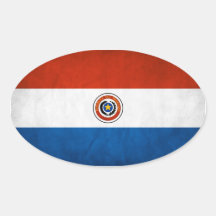 De Nationale Vlag van VIER Paraguay Stickers